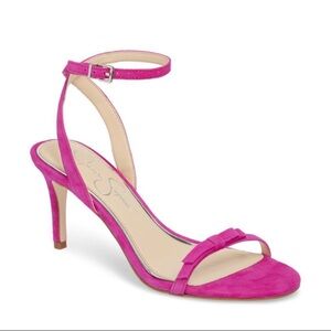 Jessica Simpson Purella Heels Pumps Open Toe Fuchsia Hot Pink Heels Size 9